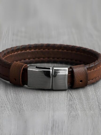 Everest Men’s Leather Bracelet